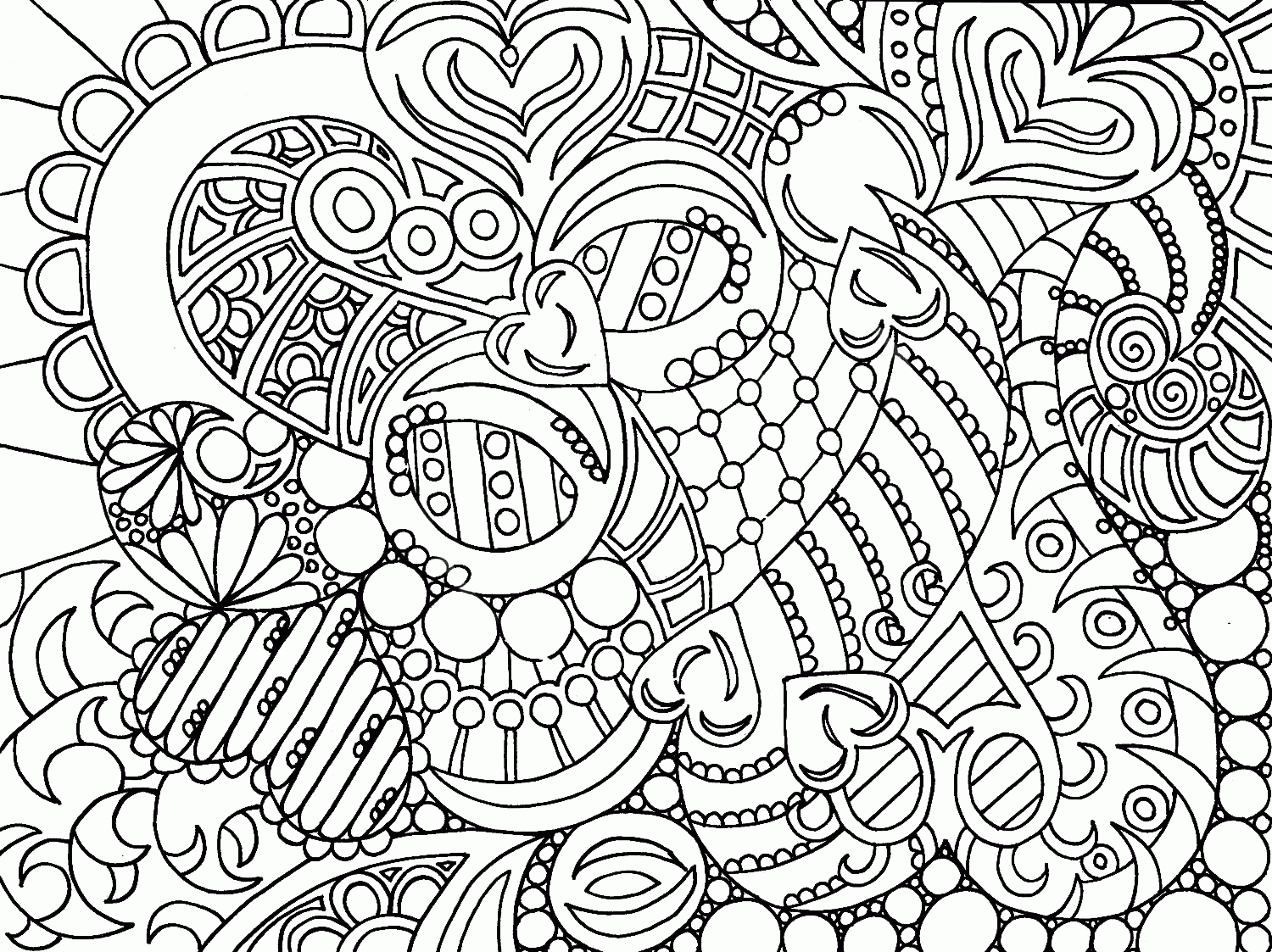 Free Coloring Pages For Adults Abstract Flowers, Download Free Coloring
