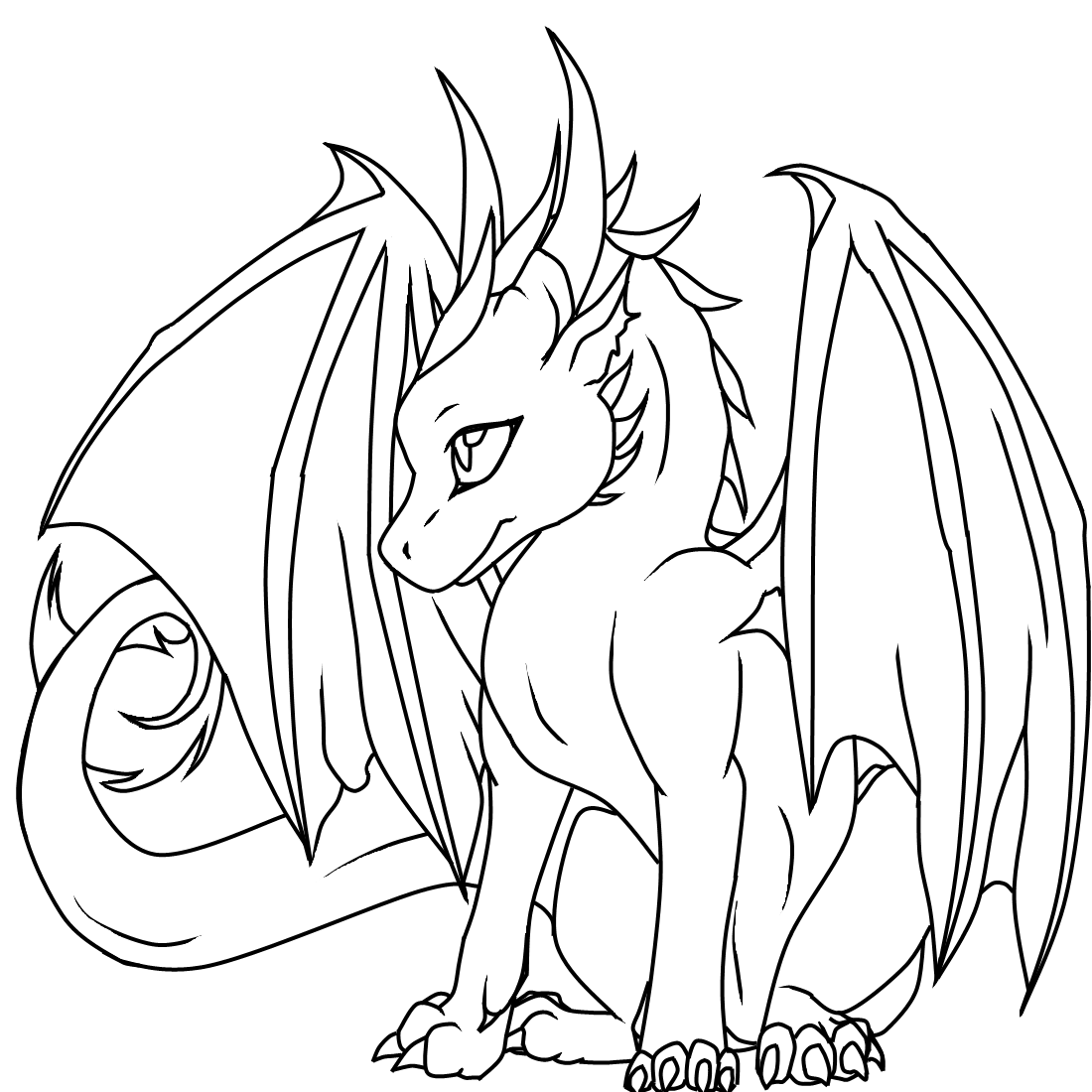 24+ Fire Breathing Dragon Coloring Pages Realistic Fire Dragon Drawing