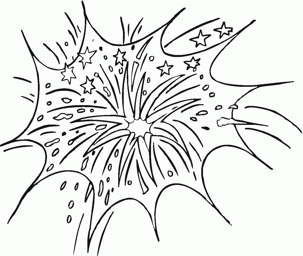 Fireworks Colouring Pages Activity Village