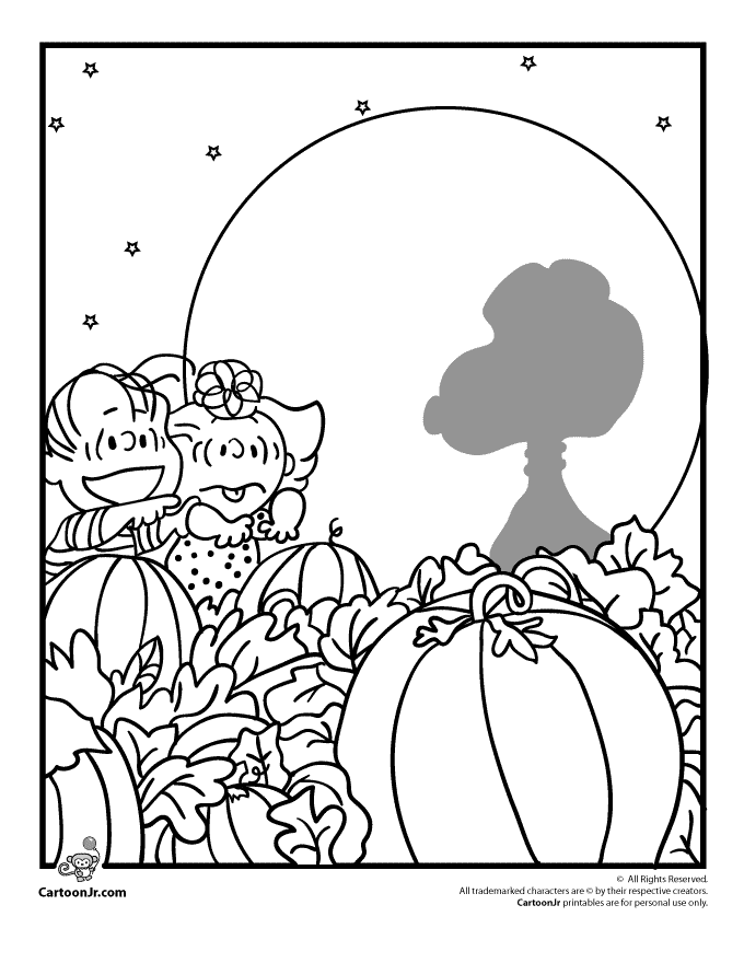 Free Peanuts Halloween Coloring Pages, Download Free Peanuts Halloween