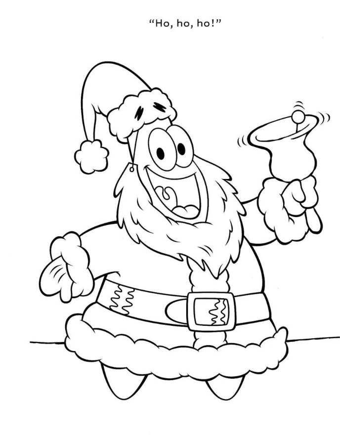 spongebob coloring pages christmas 533964