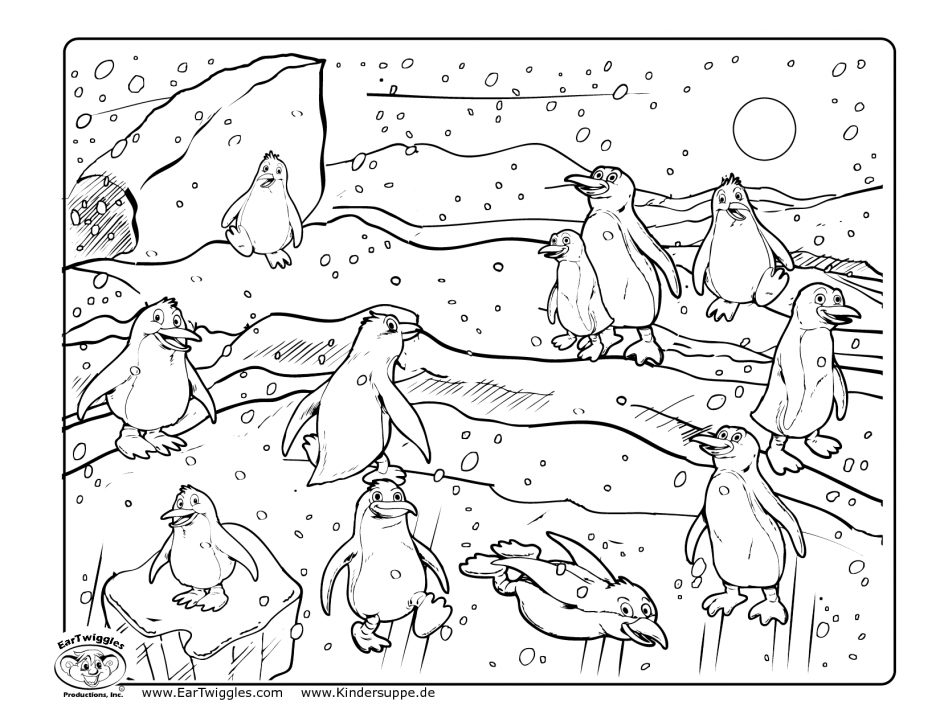 South Pole Animals Coloring Pages Coloring Pages