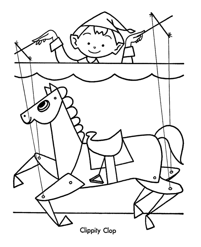 Free Christmas Horse Coloring Pages, Download Free Christmas Horse