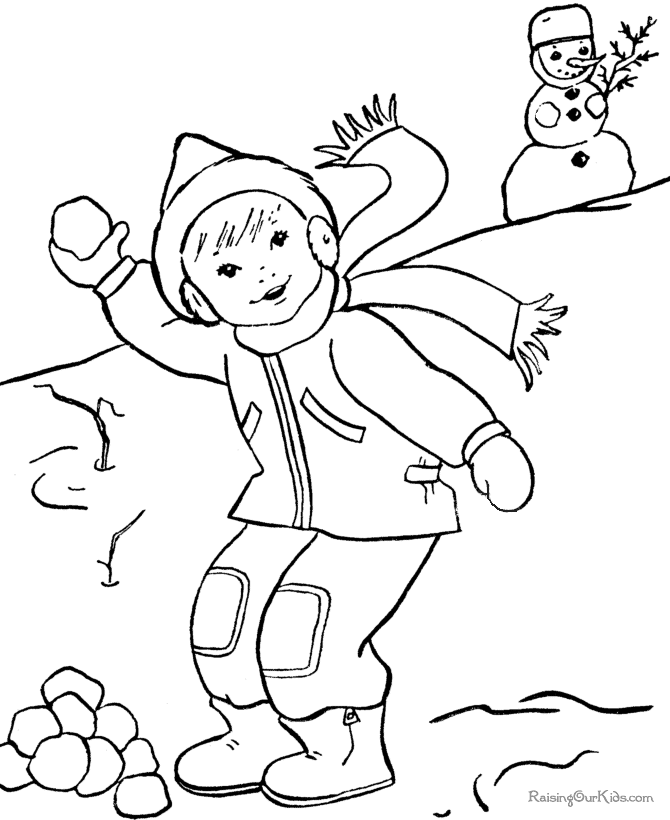 Free Winter Coloring Book Pages, Download Free Winter Coloring Book