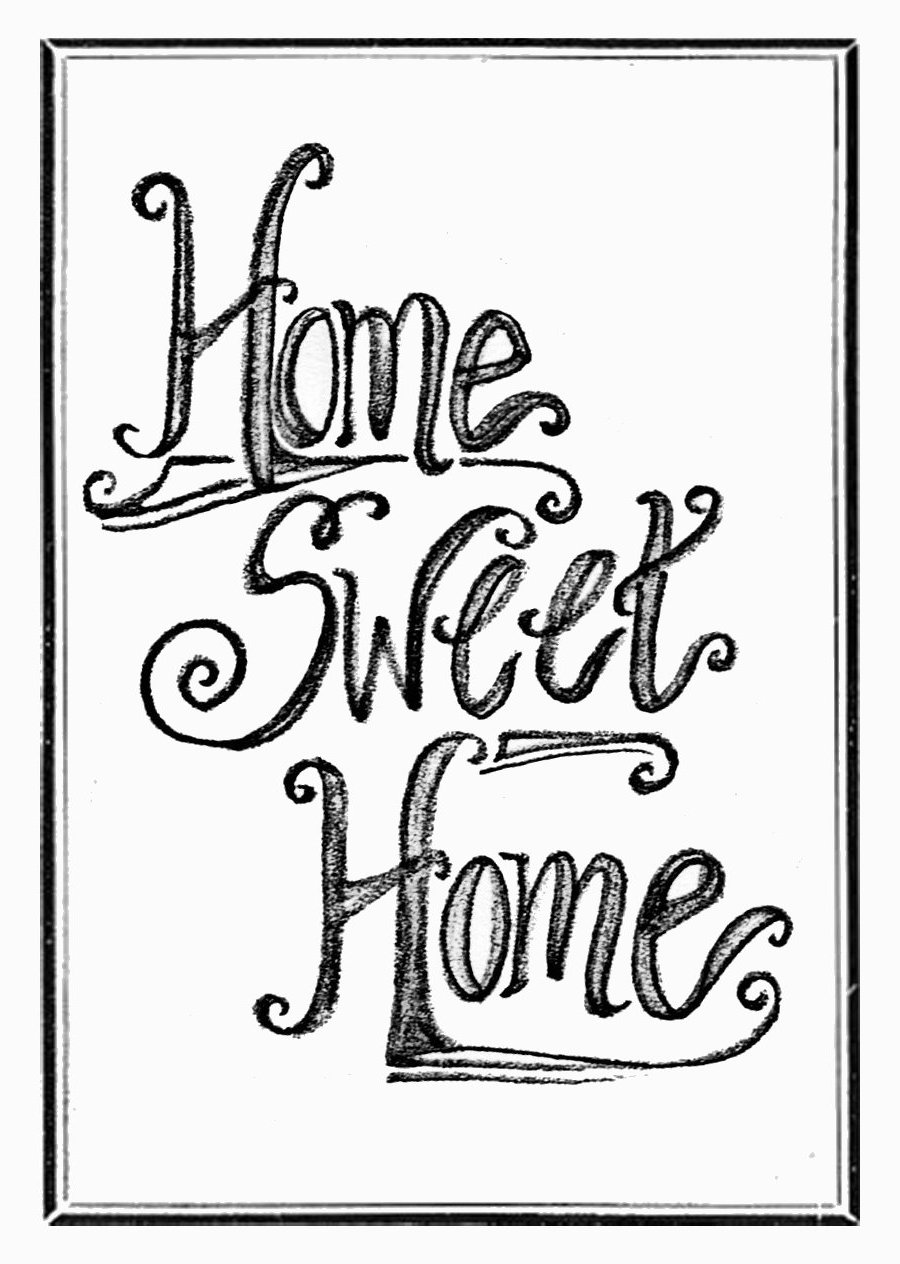 home sweet home clipart black and white Clip Art Library