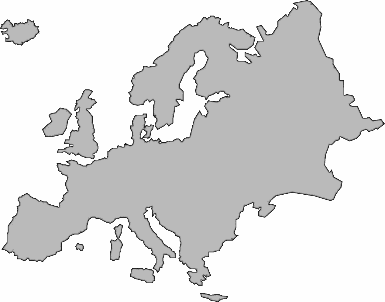 Bw Map Europe Clip Art white maps of europe Clip Art Library