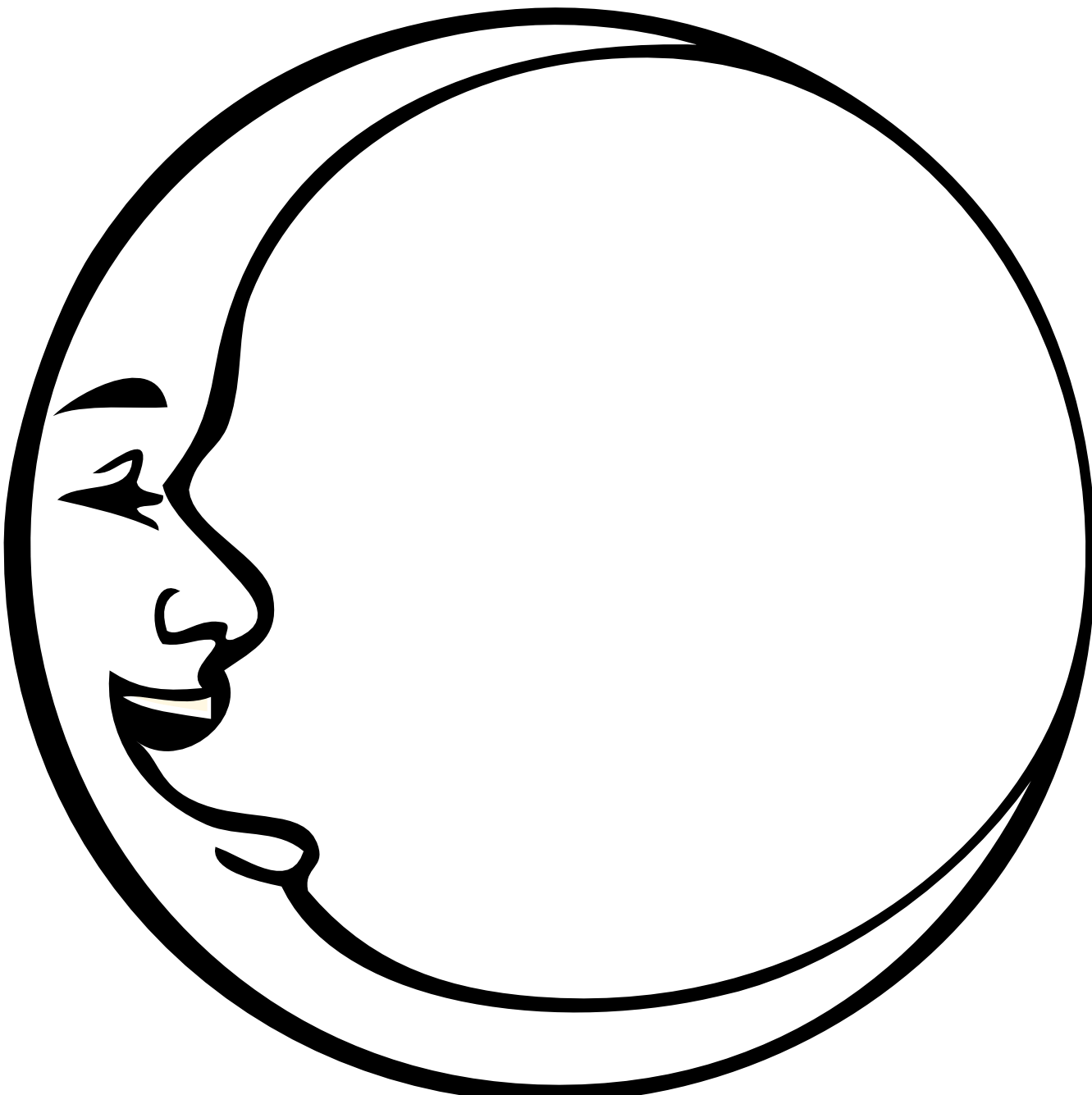 moon clip art black & white Clip Art Library