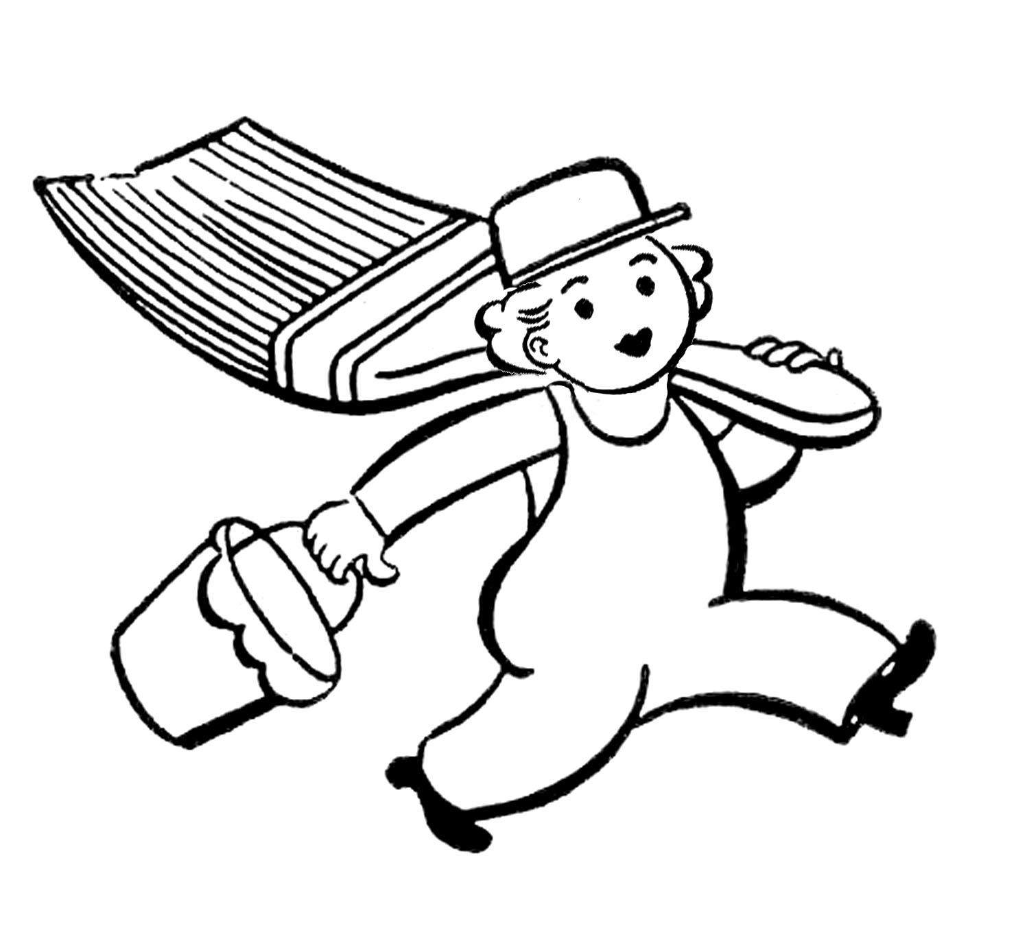 painter clipart black and white Clip Art Library