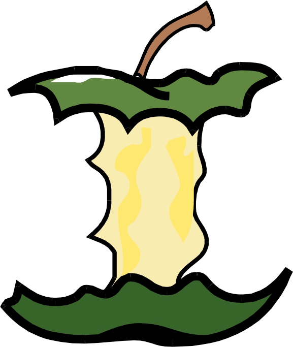 apple core clipart black and white Clip Art Library