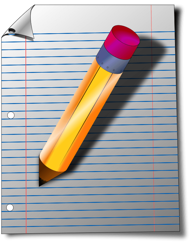 pencil and notepad clipart Clip Art Library