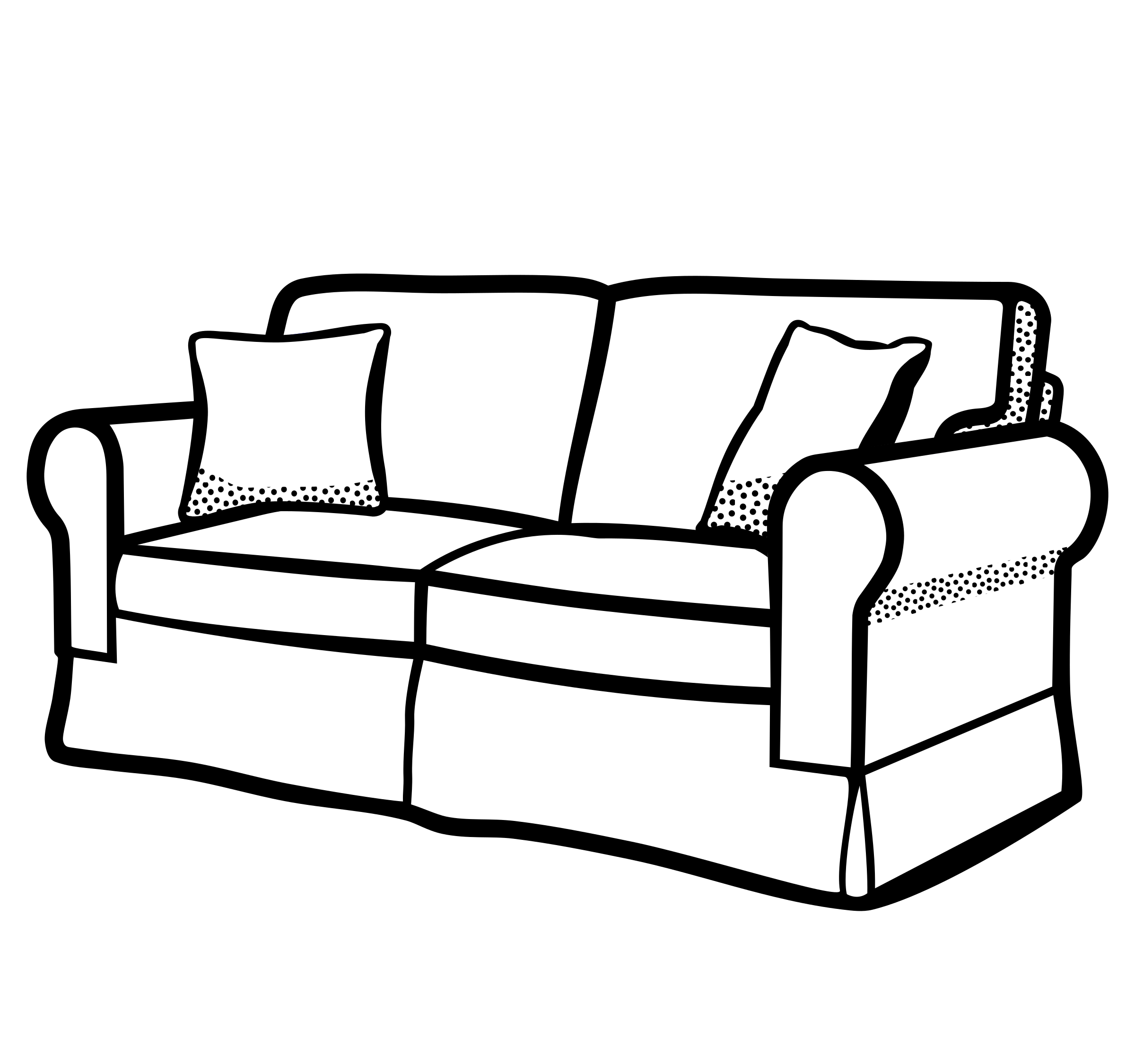 sofa black and white clipart Clip Art Library