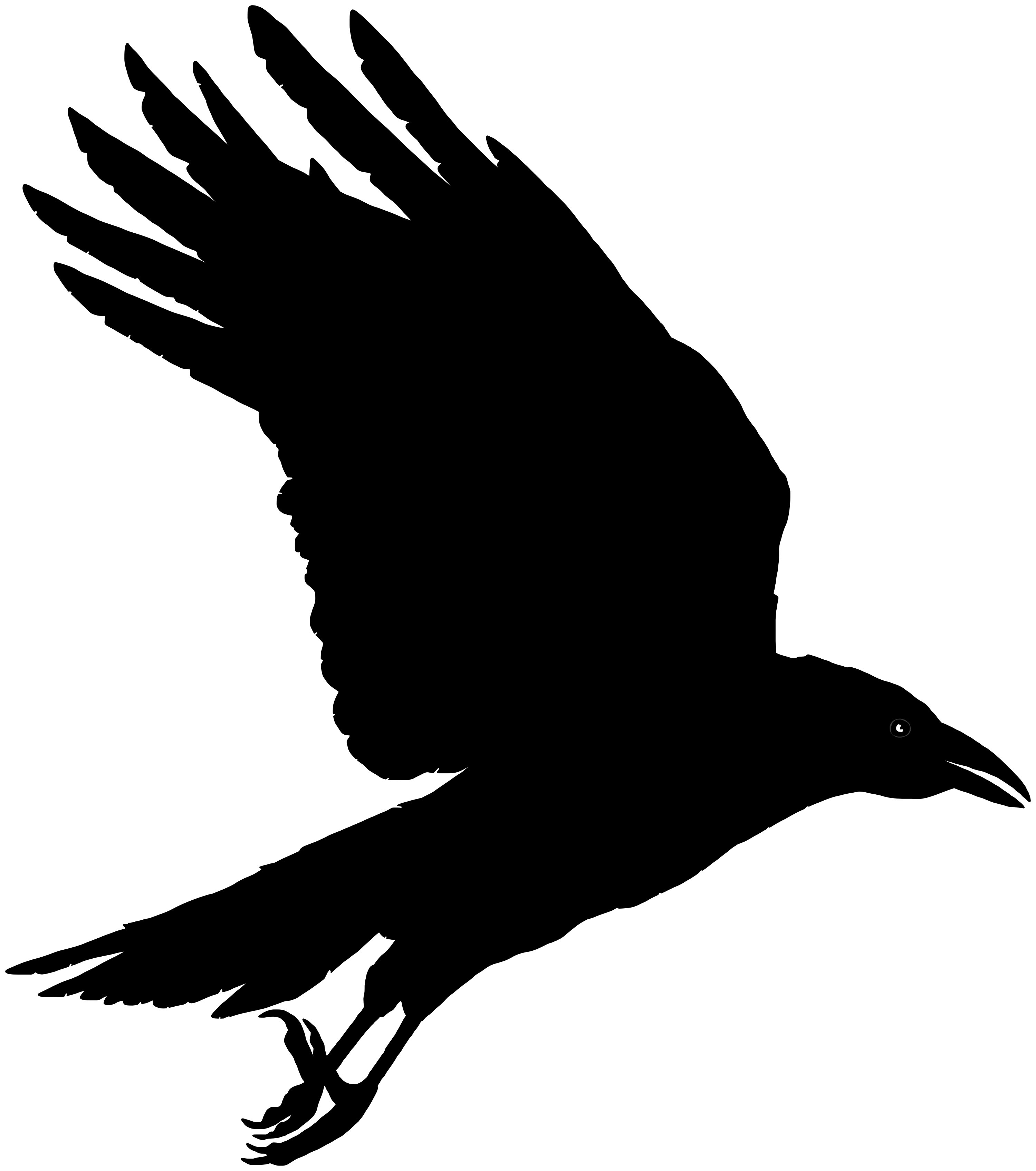 crow flying clipart Clip Art Library
