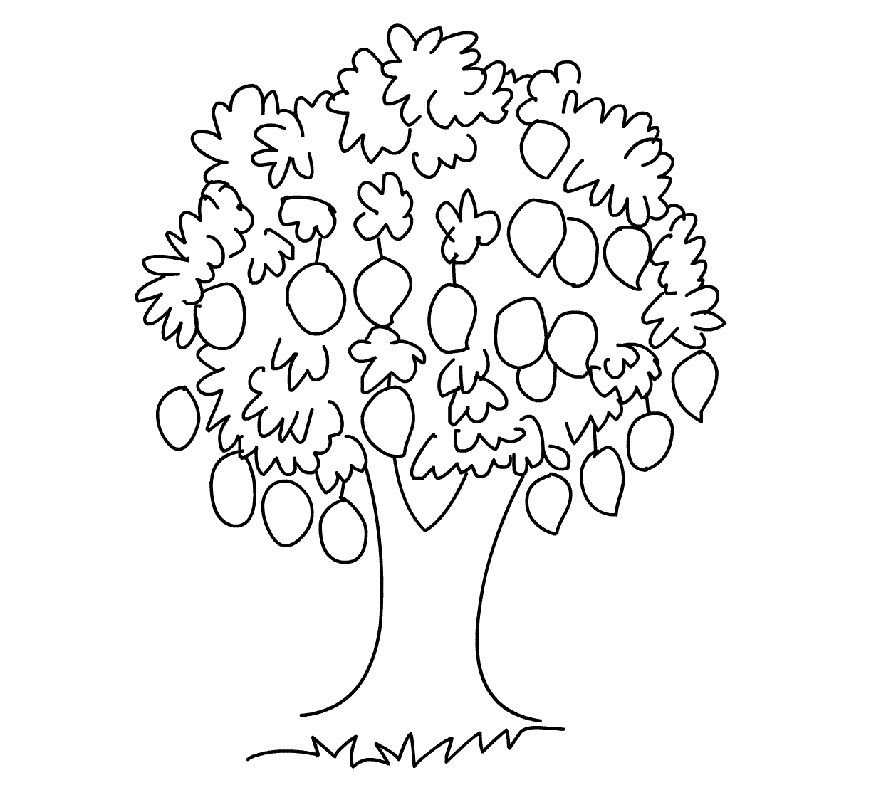 coloring picture of mango tree Clip Art Library