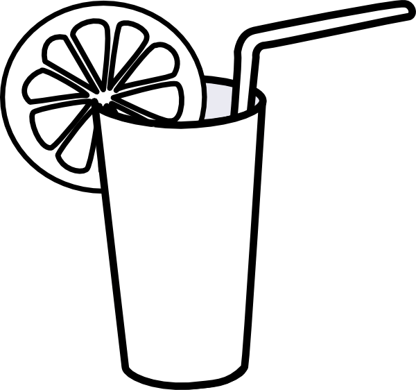 juice black and white Clip Art Library