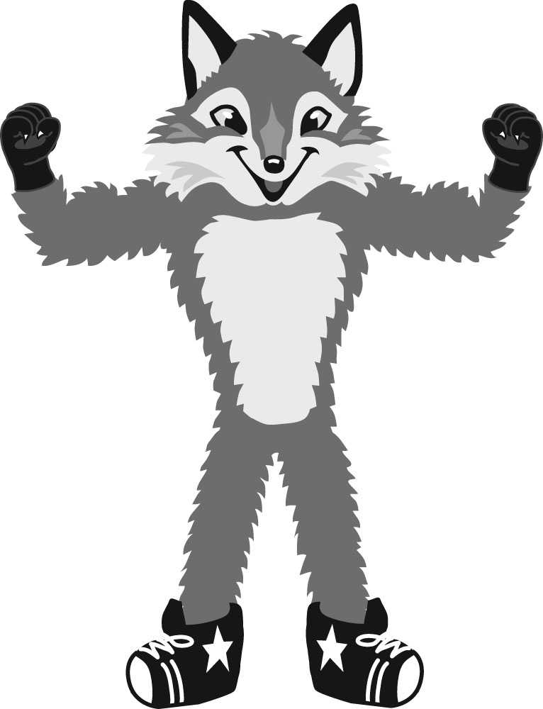 clipart black and white fox cartoon Clip Art Library