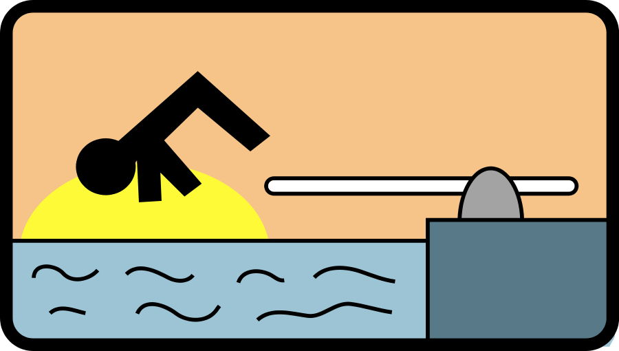 Diving Olympics Clipart, Olympic Swimming Pool Illustration