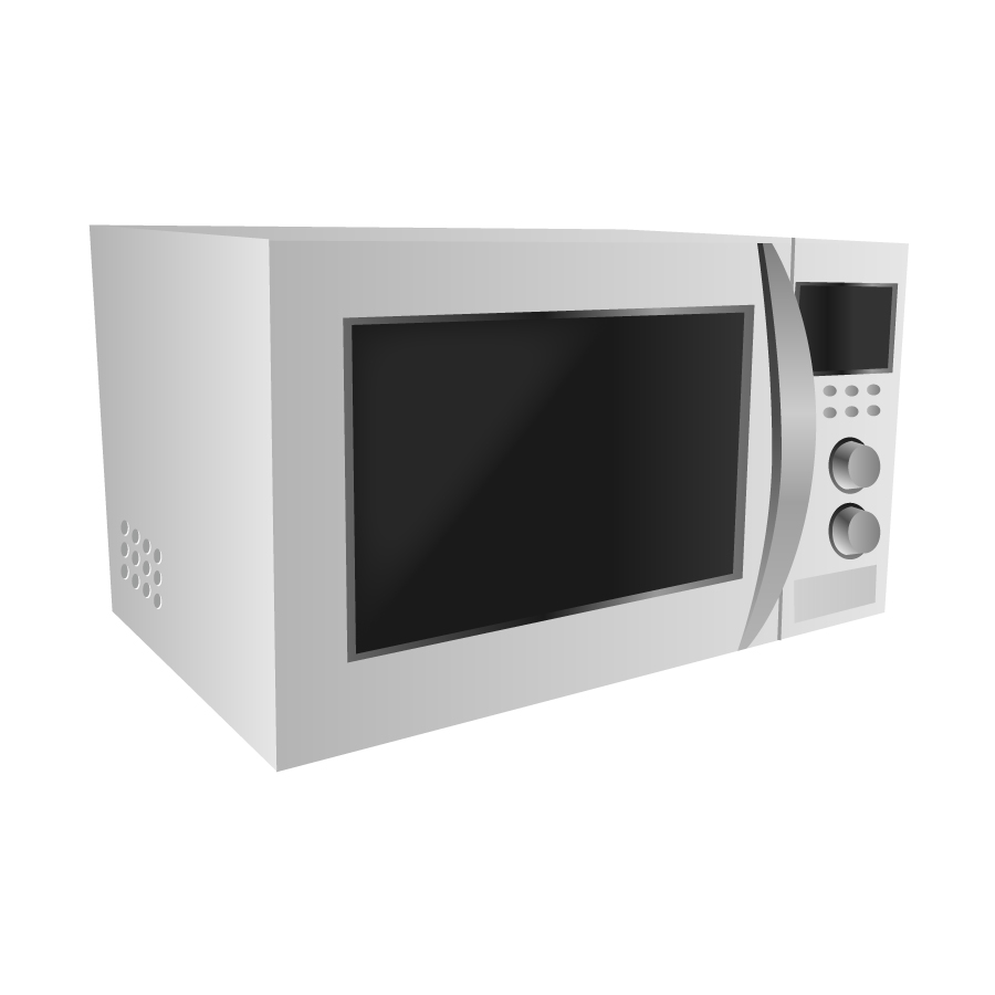 microwave oven black and white Clip Art Library