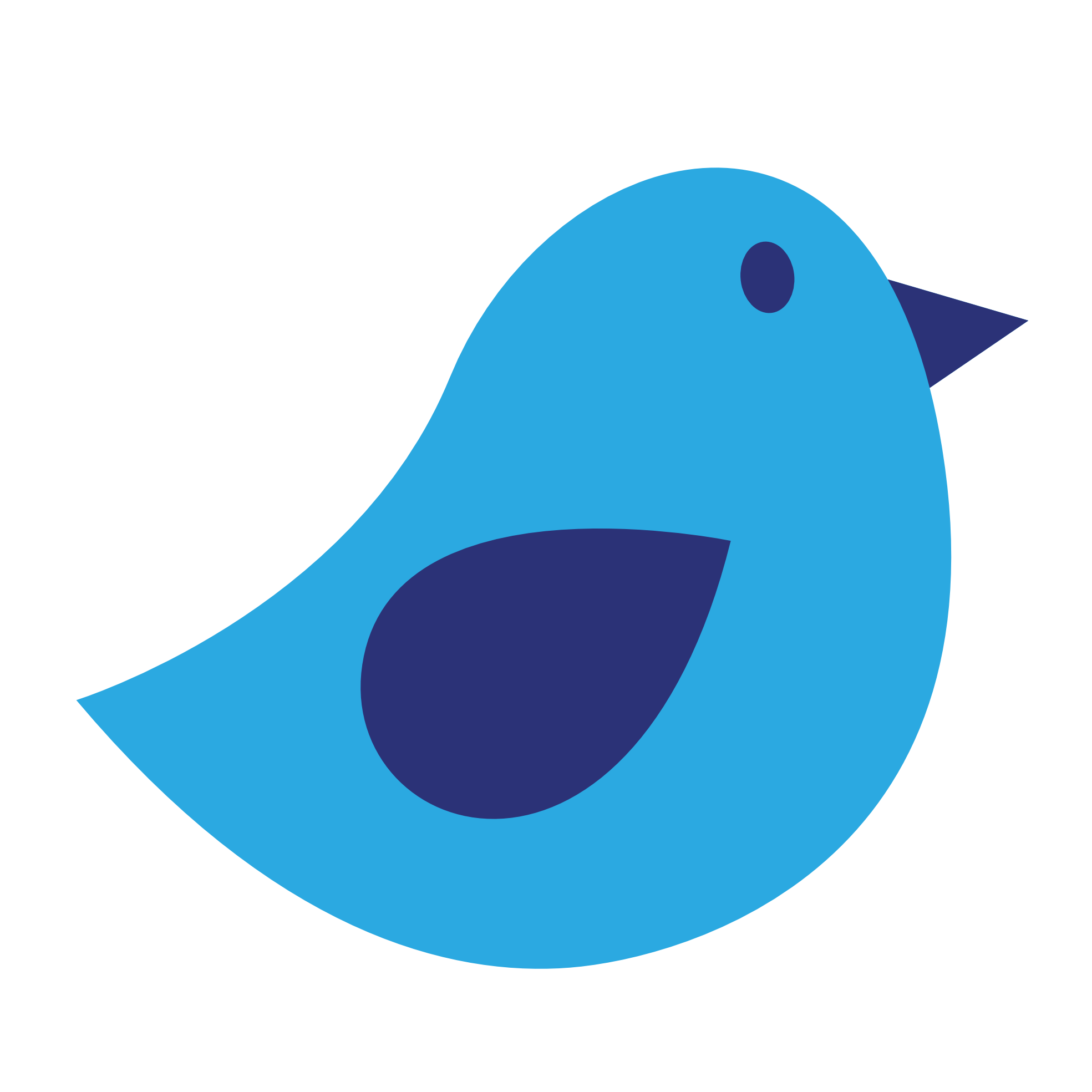 blue bird simple drawing Clip Art Library