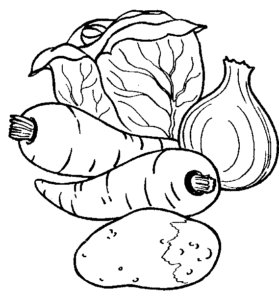 Free Fruits And Vegetables Clipart Black And White, Download Free