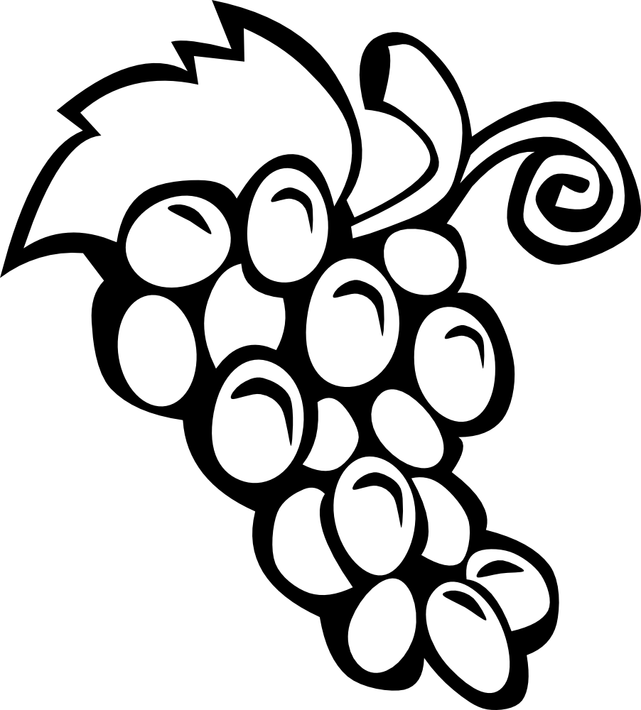 grapes clip art black and white Clip Art Library