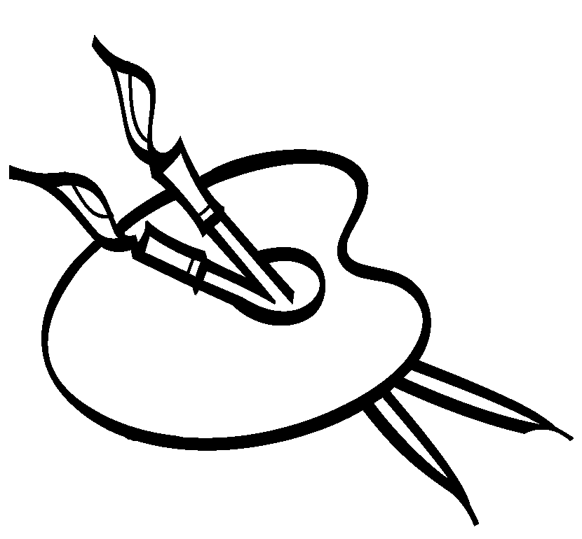 paint palette clipart black and white Clip Art Library