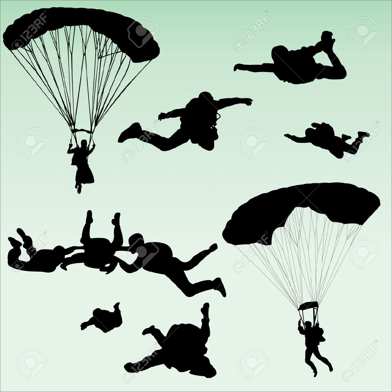 Parachute Jump Clipart