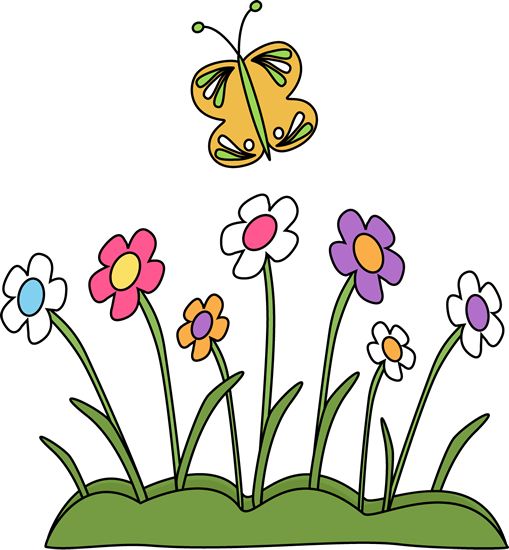 flowers and butterflies clipart Clip Art Library