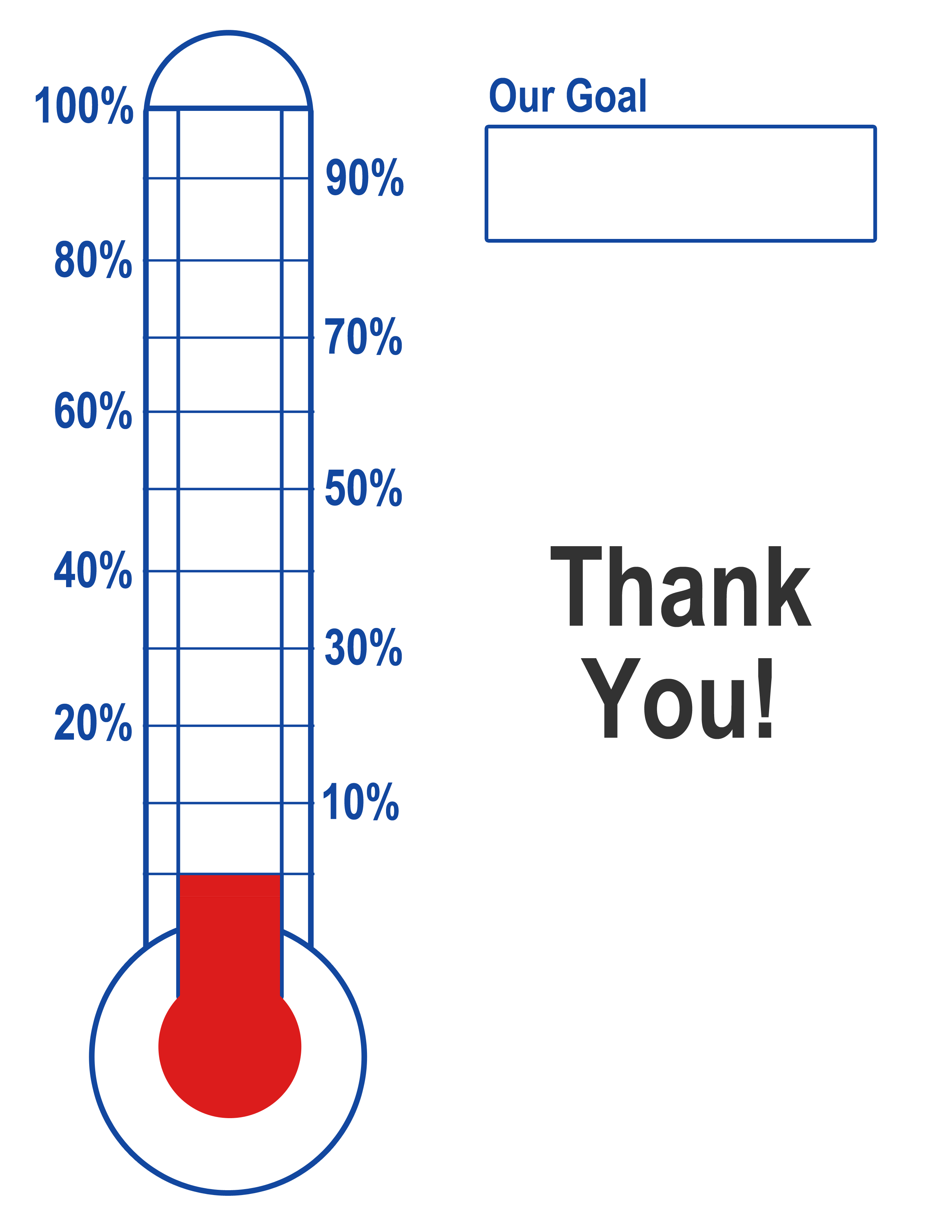 printable fundraising thermometer template - Clip Art Library