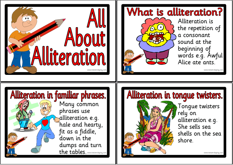 Alliteration Clipart - Fun and Educational Images to Teach Alliteration