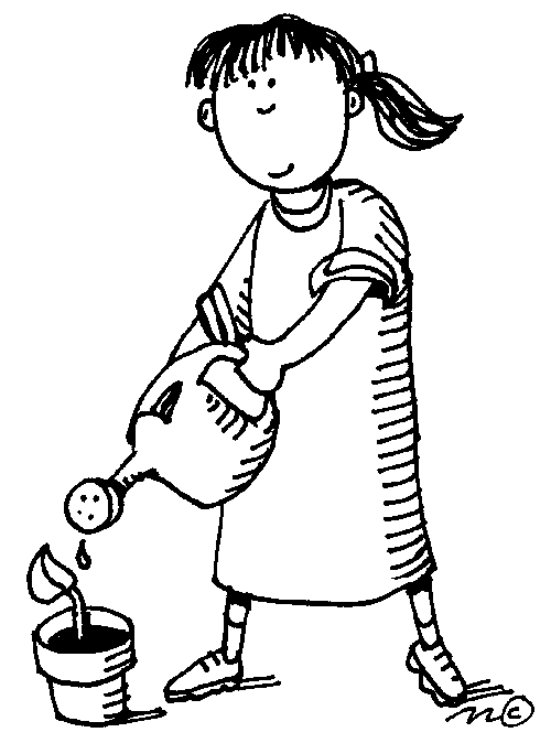 Free Black And White Garden Clipart, Download Free Black And White