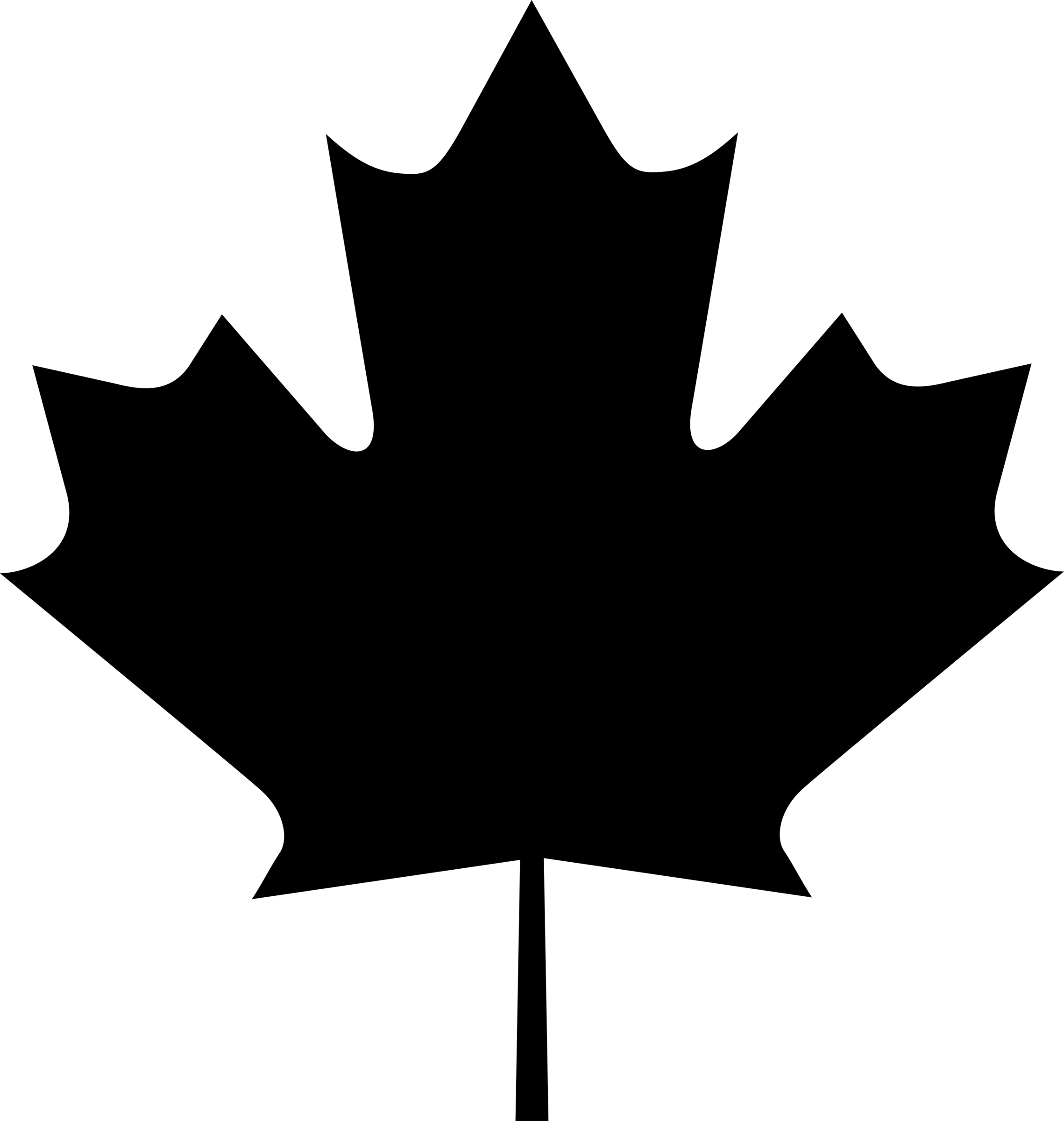 maple leaf clipart black and white Clip Art Library