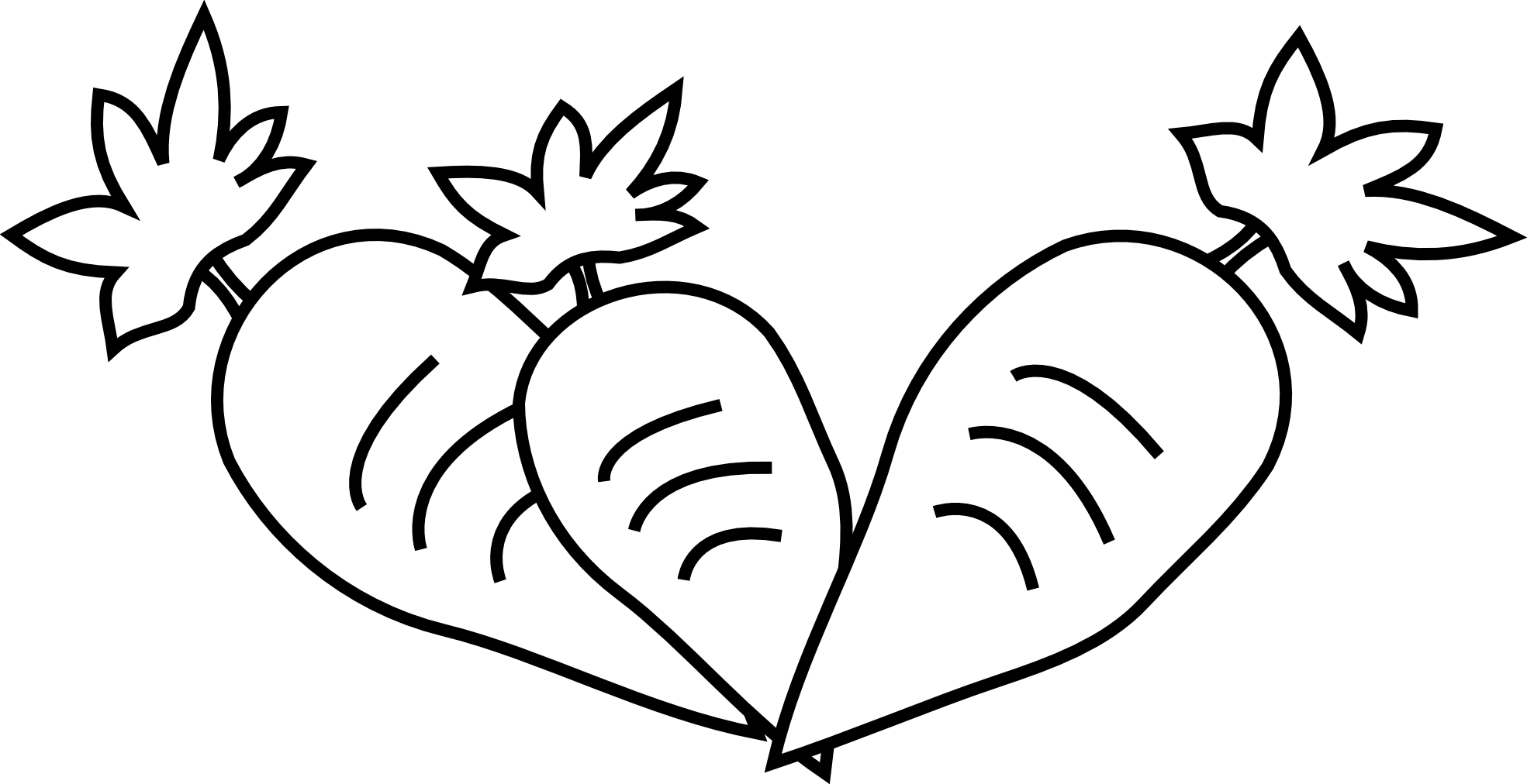 Free Black And White Carrot Clipart, Download Free Black And White