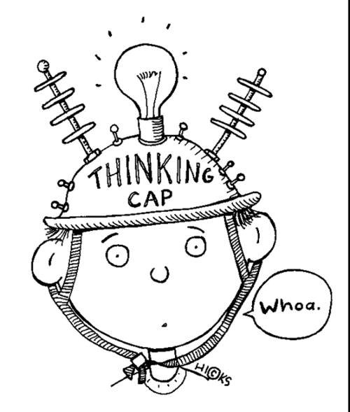 thinking cap black and white Clip Art Library