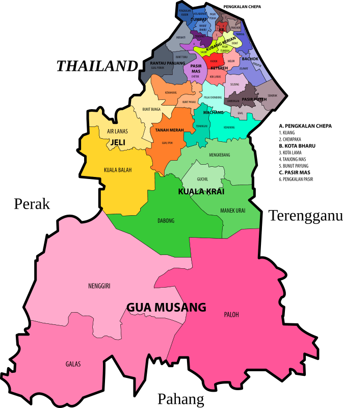 Peta Daerah Pasir Mas File Map Of Machang District