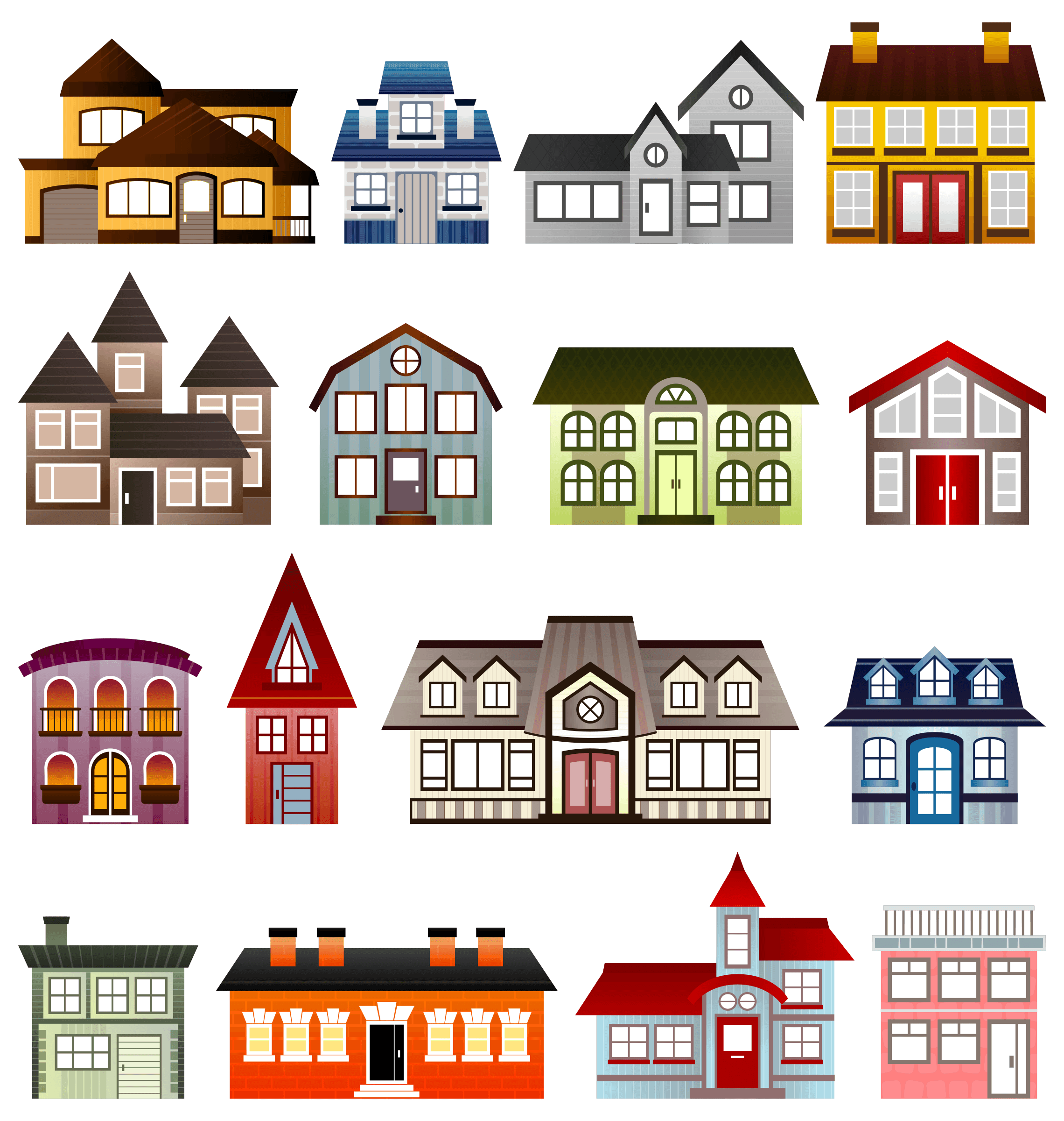 Free Colorful House Cliparts, Download Free Colorful House Cliparts png