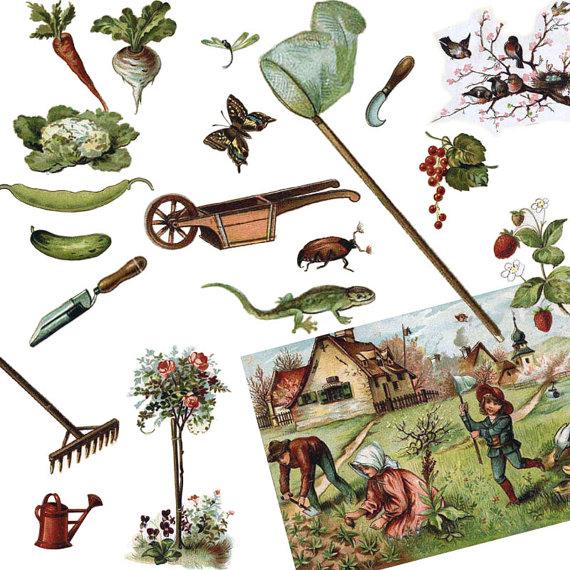Free Vintage Gardening Cliparts, Download Free Vintage Gardening
