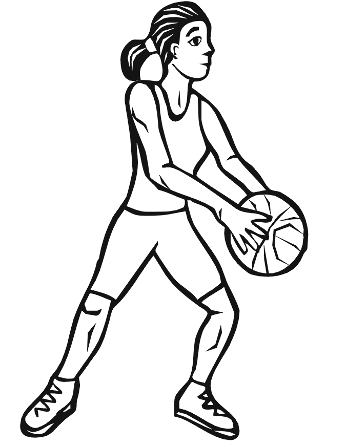 girl basketball player Clip Art Library