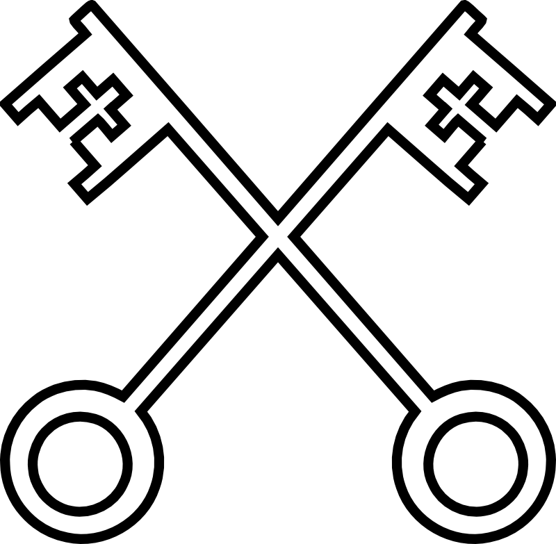 crossed keys catholic symbol Clip Art Library