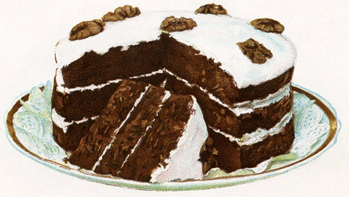 vintage chocolate cake Clip Art Library