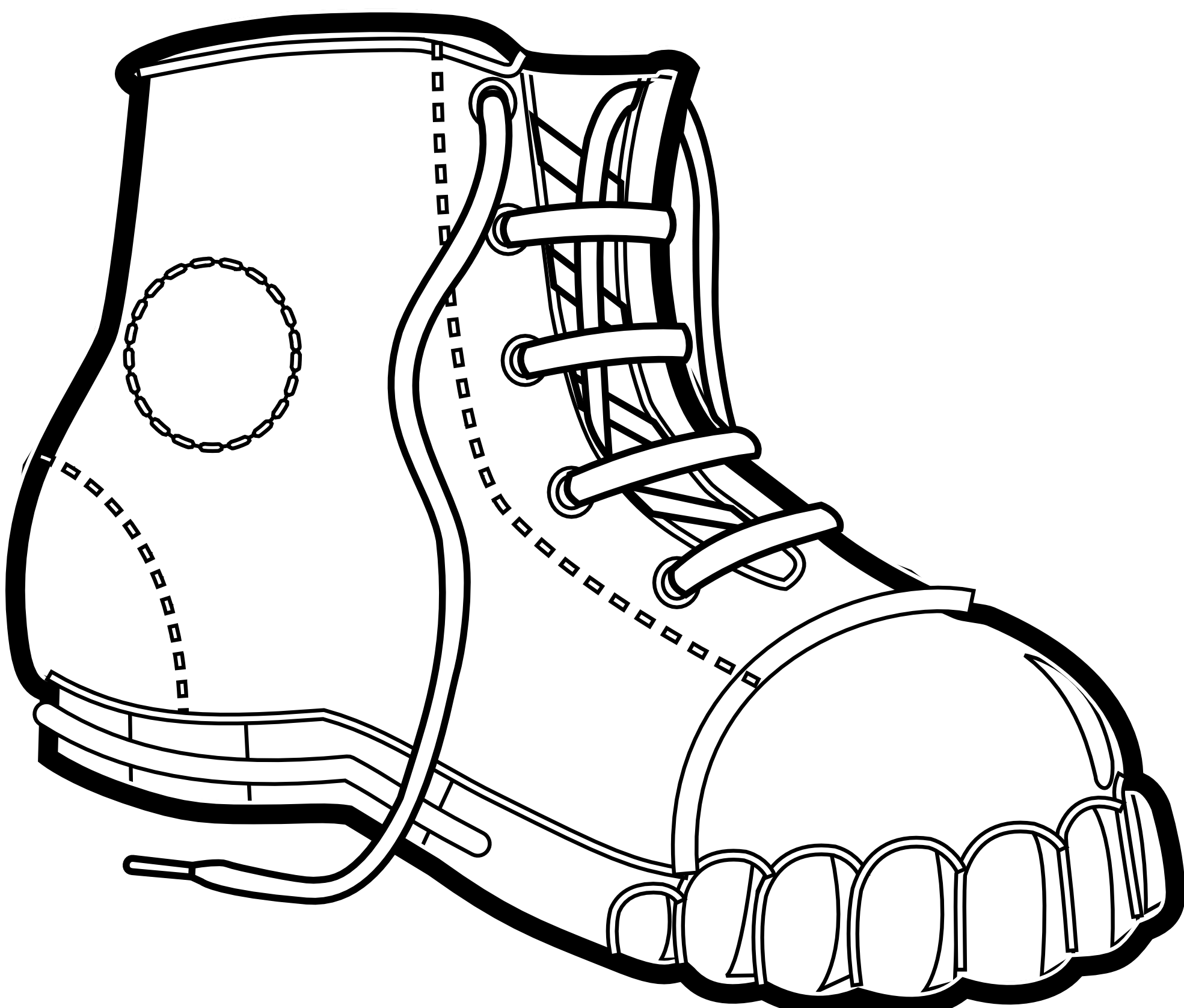 Hiking Boot Coloring Page