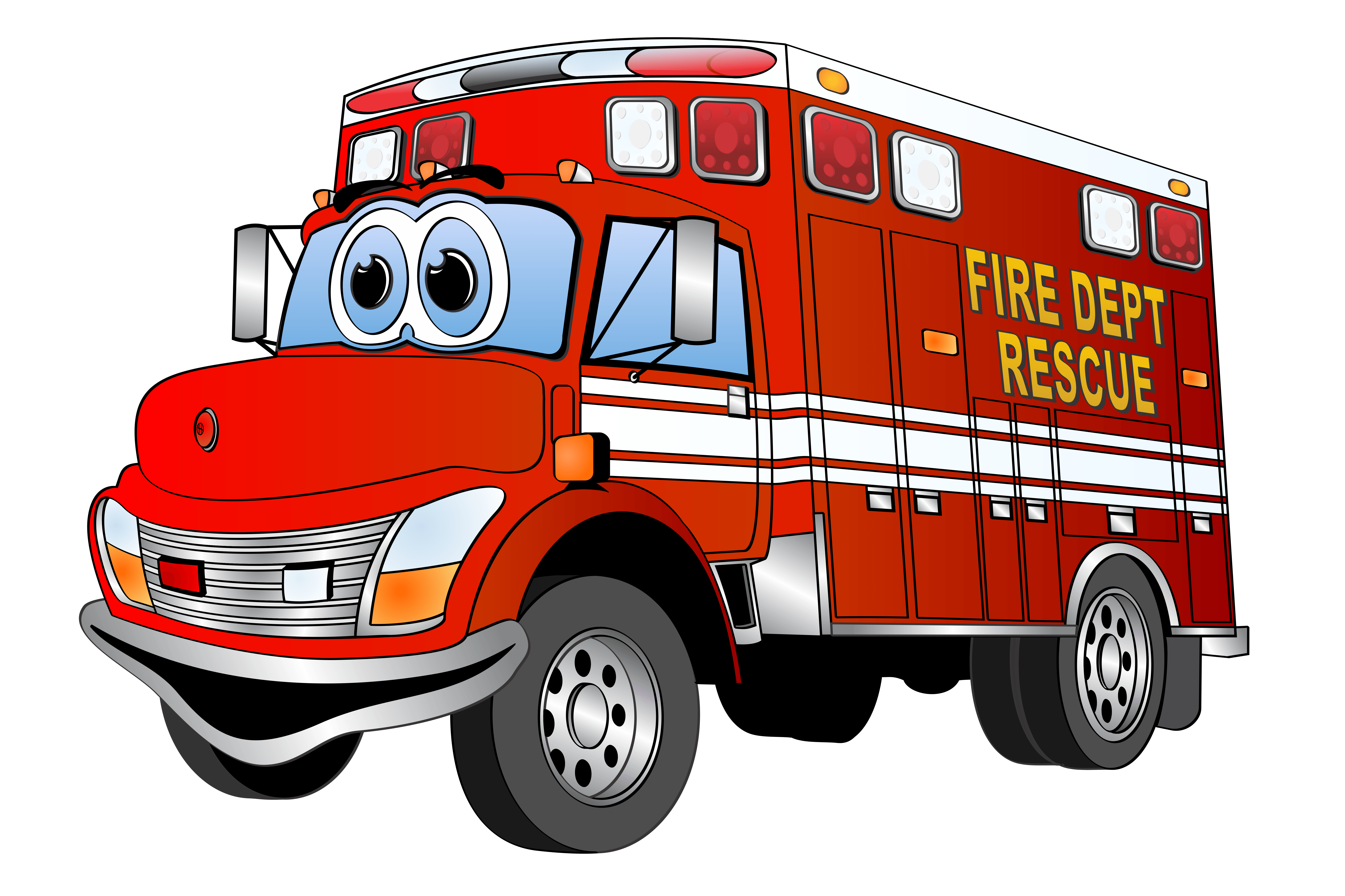 fire truck cartoon clipart #3034411