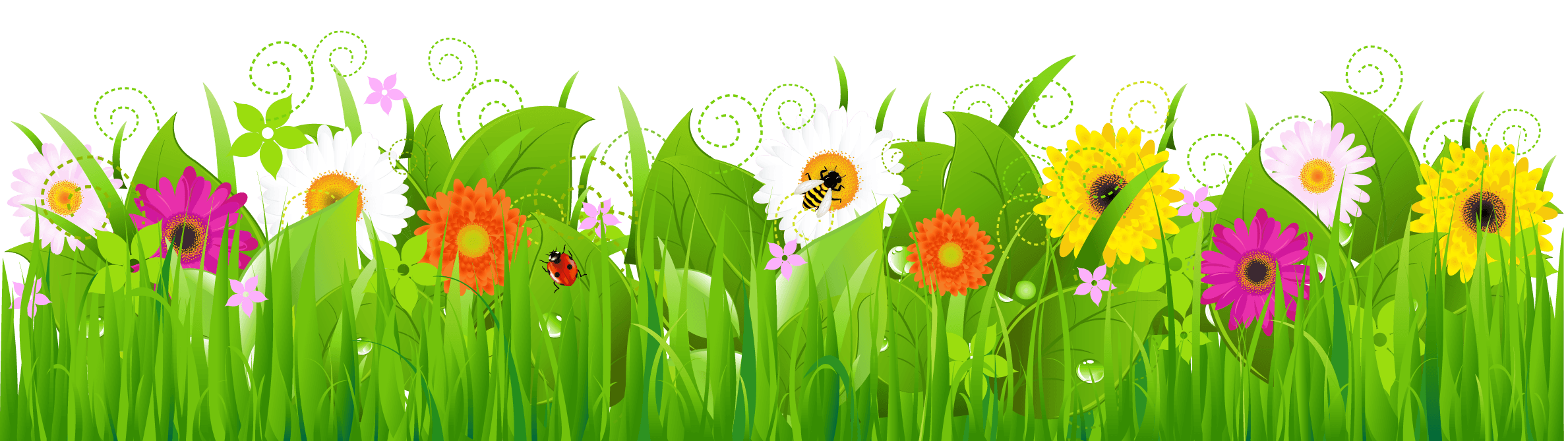 fence with grass and flower clip art Clip Art Library