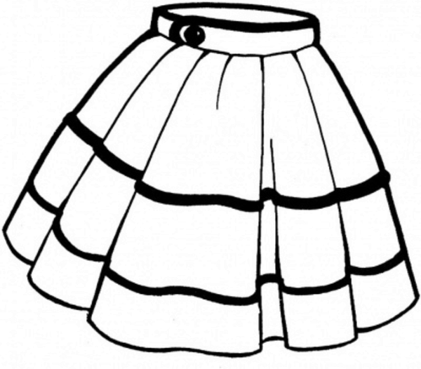 skirt black and white Clip Art Library