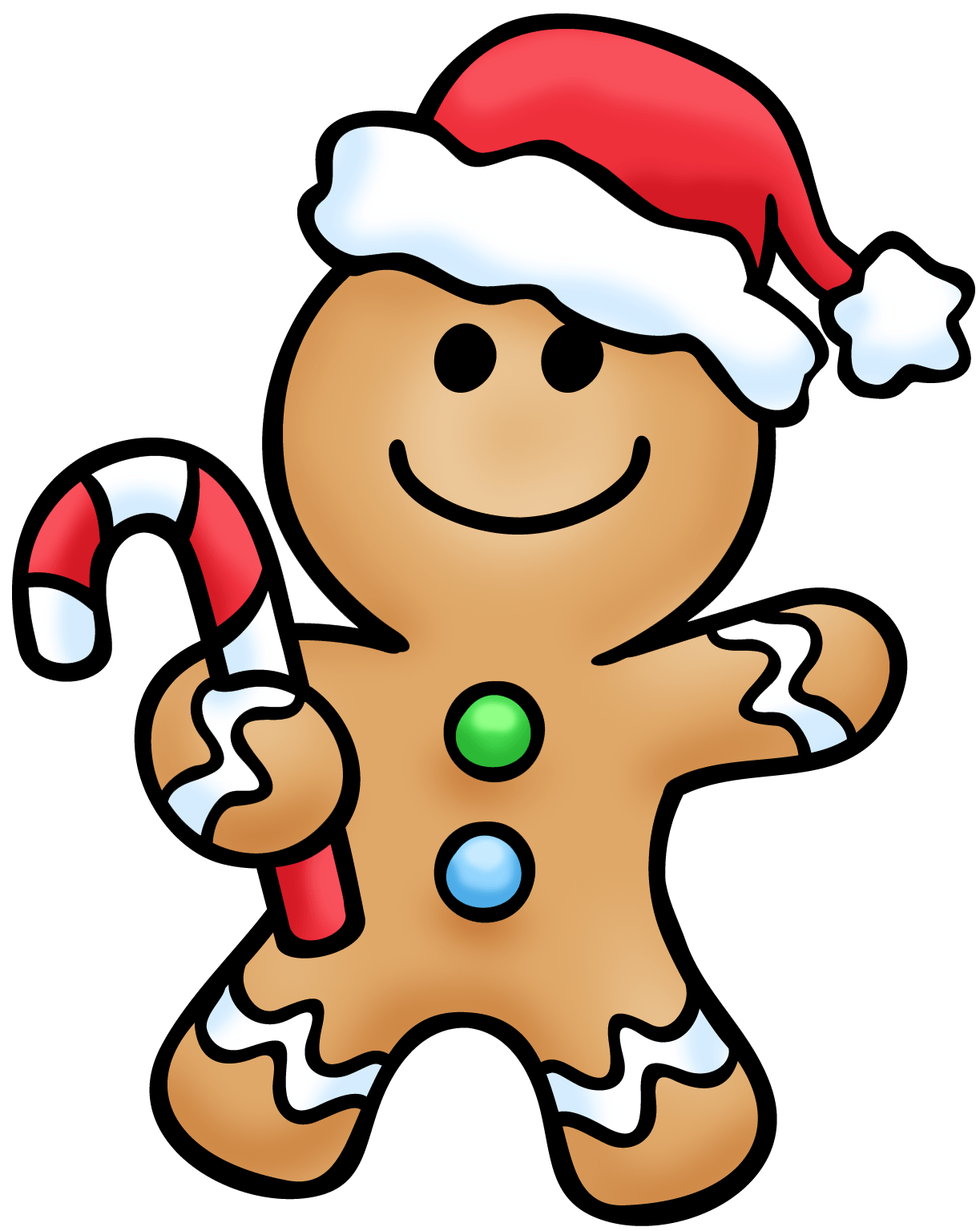 cartoon gingerbread man drawing Clip Art Library