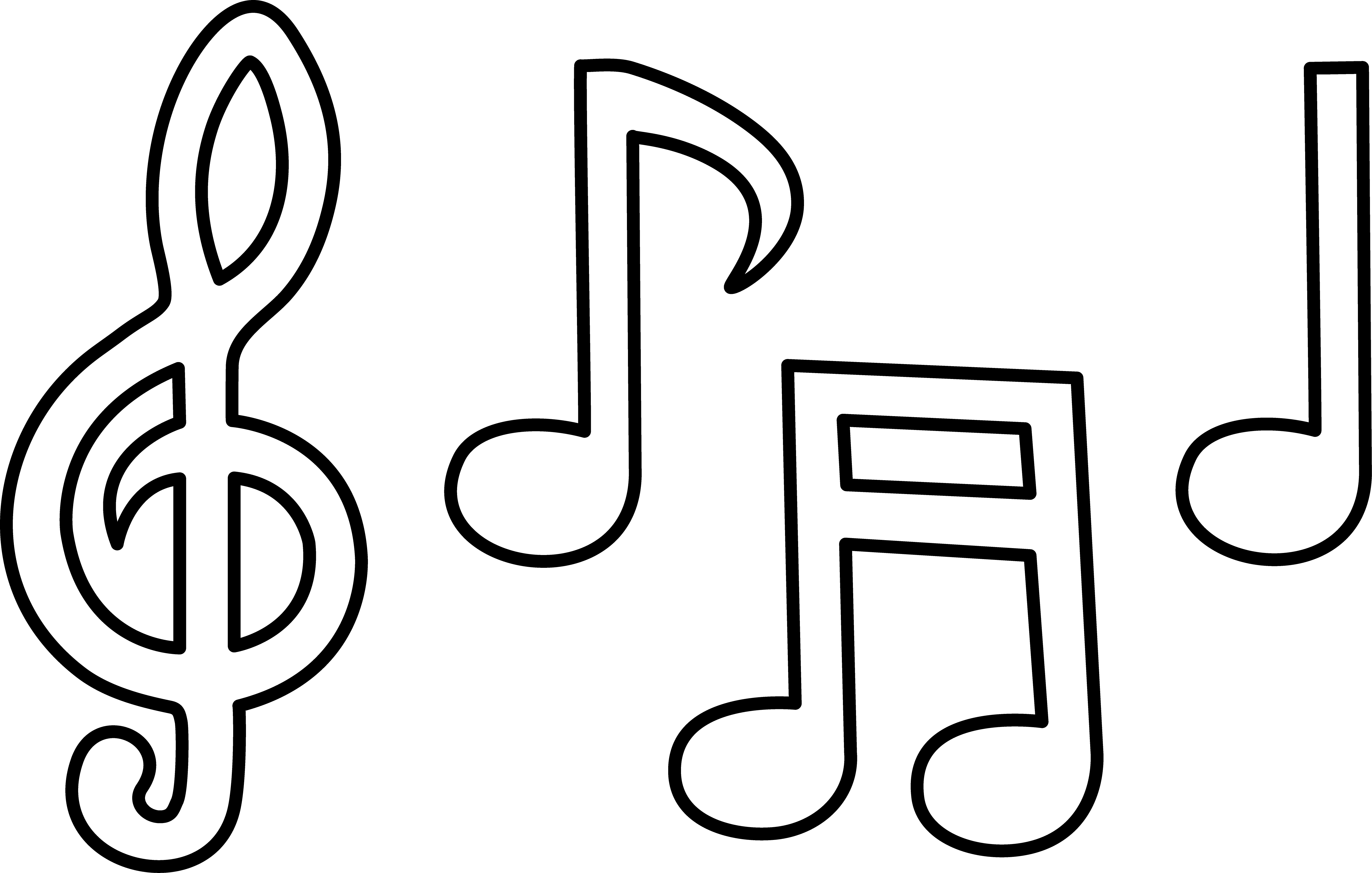 black and white music clipart Clip Art Library