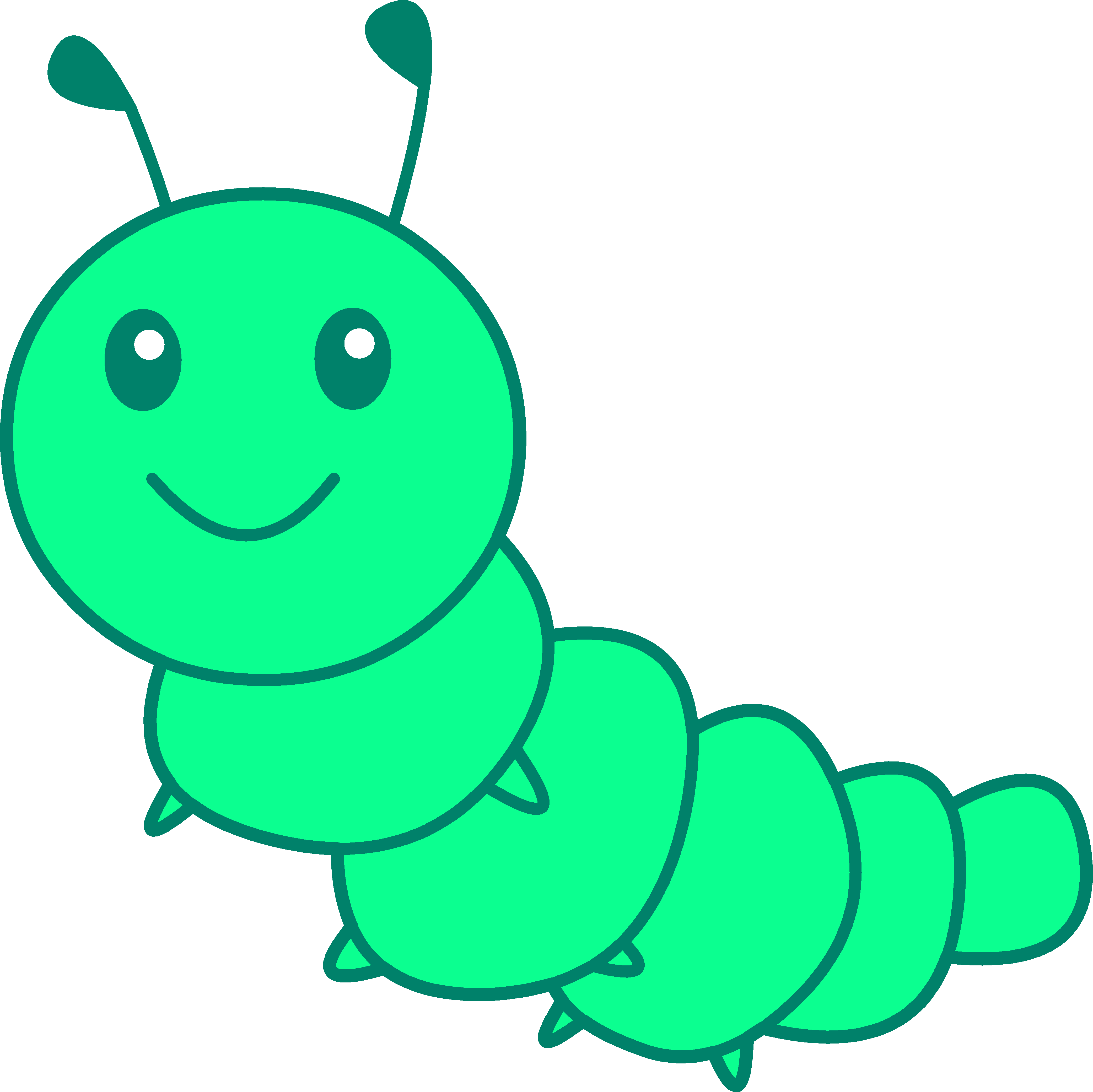 Adorable Cartoon Caterpillar Clipart for Your Design Needs