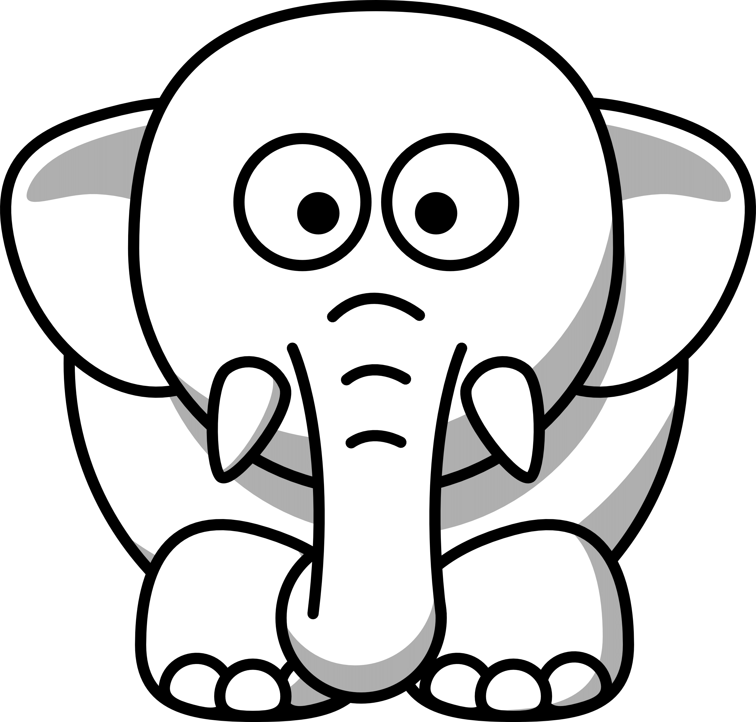 animal black and white Clip Art Library