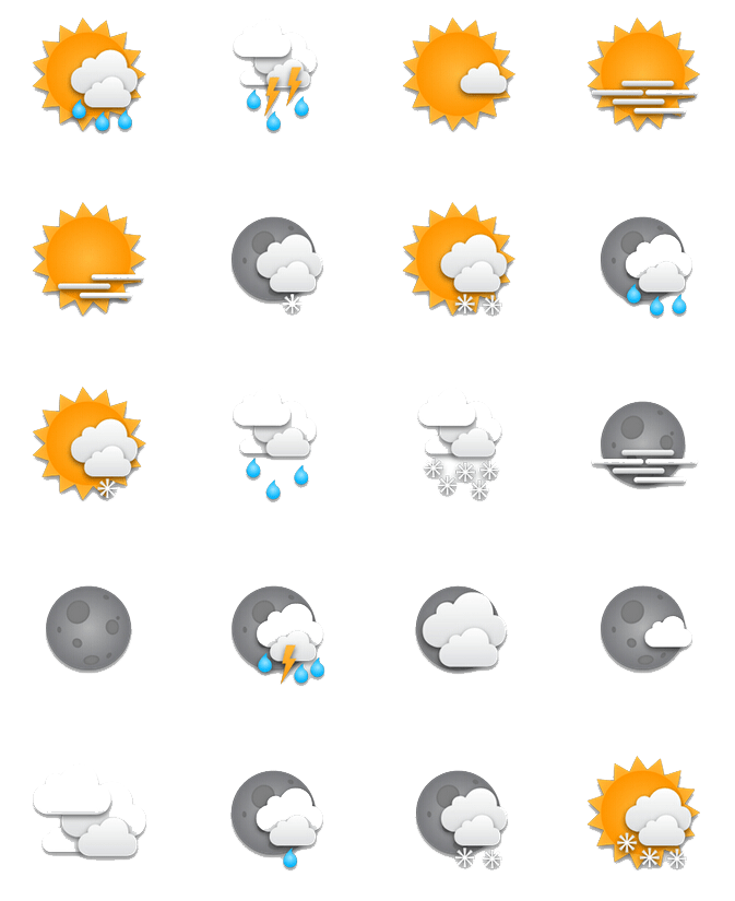weather forecast weather icons png Clip Art Library