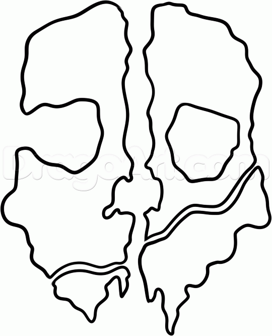 call of duty ghost skull drawing Clip Art Library