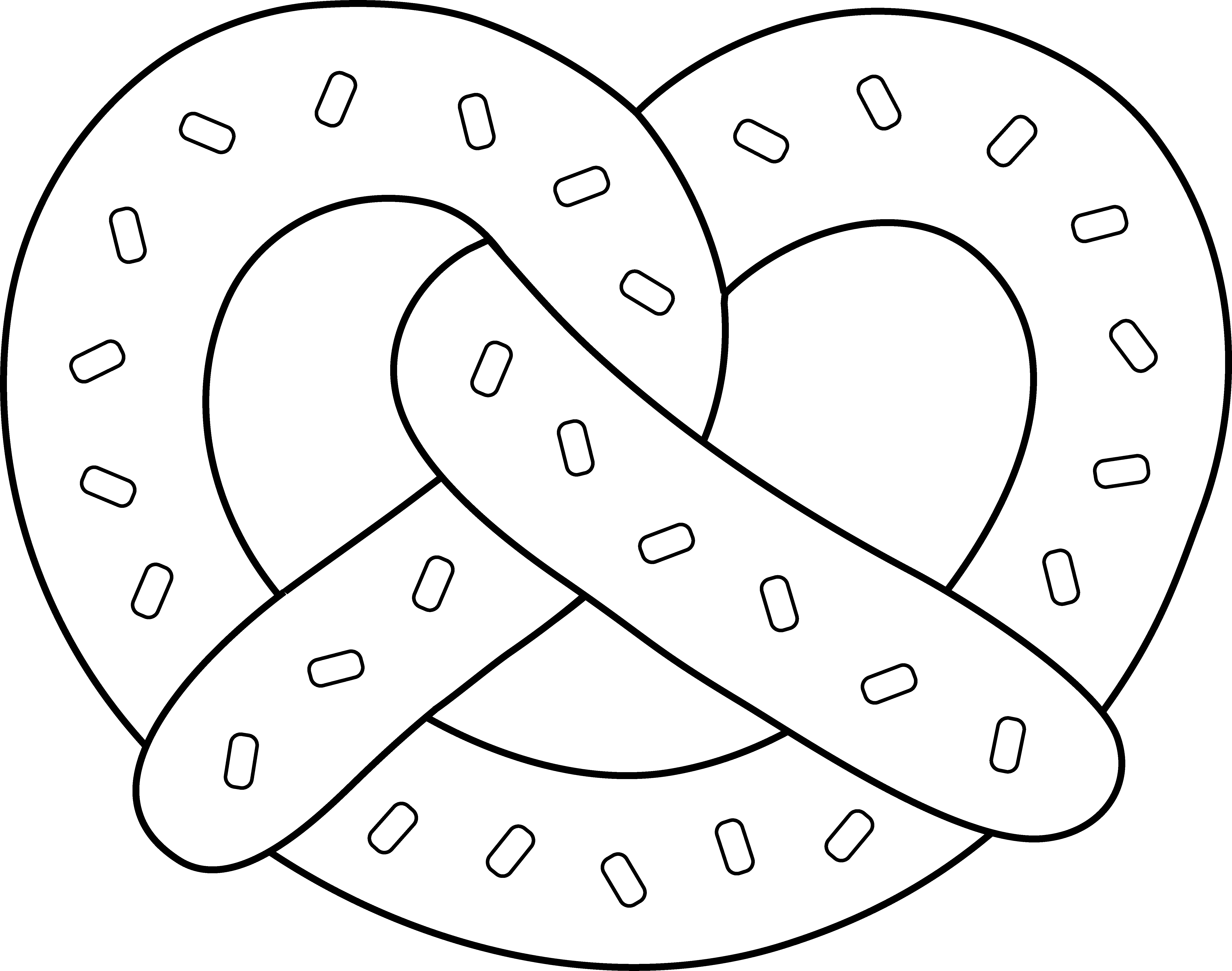 Free Pretzel Clipart Black And White, Download Free Pretzel Clipart Black And White png images